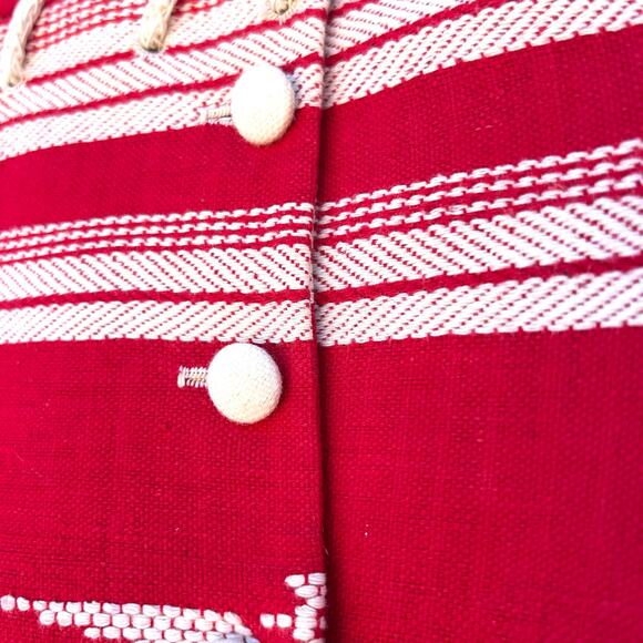 Rare Vintage Richard Tyler Woven Red Bird Statement Jacket Blazer Small 80s - Picture 9 of 12